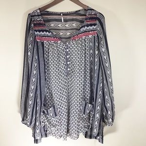 FREE PEOPLE Feather In The Wind Tunic Top